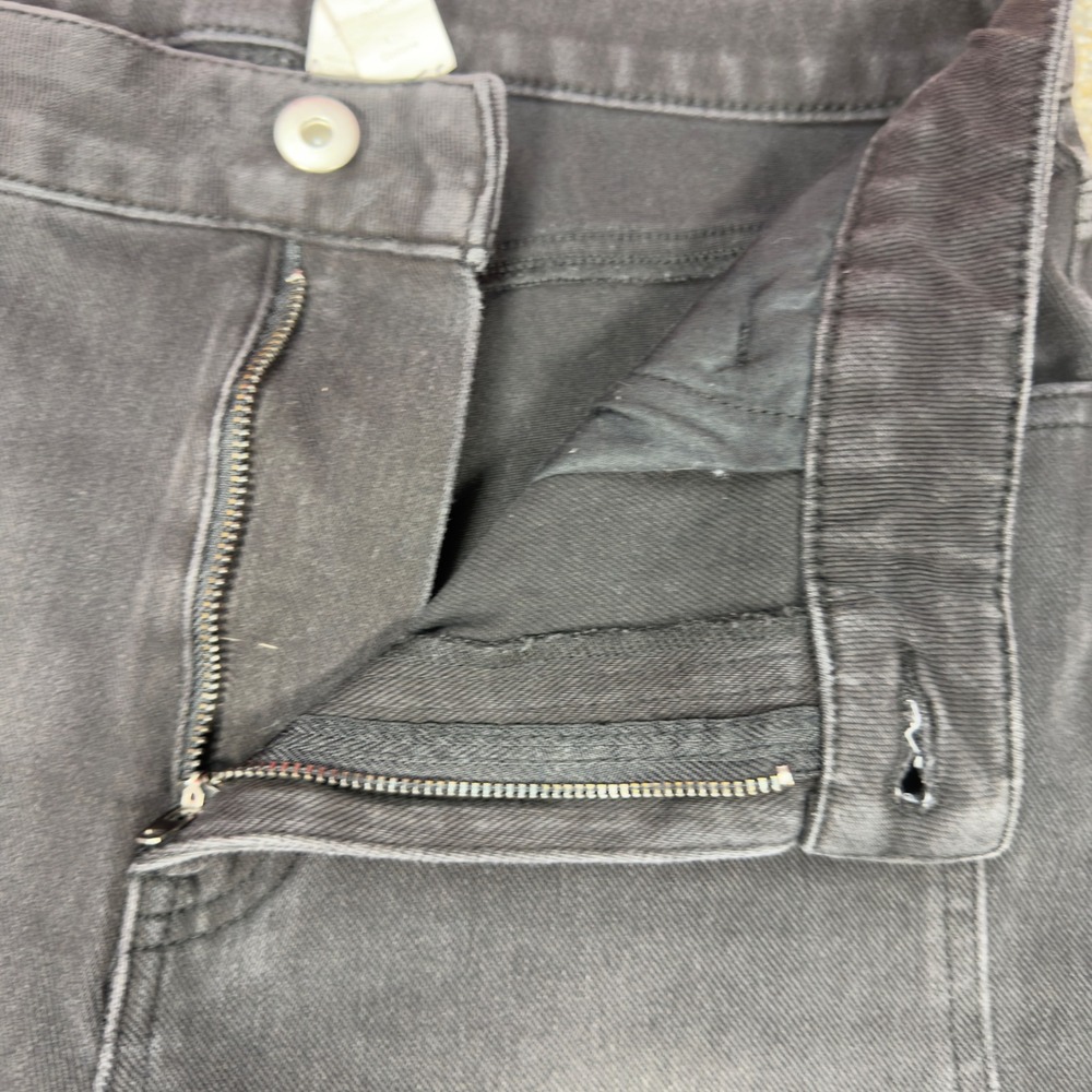 Halara Womens Black Tapered Leg Seam Front Denim Jeans Size M Regular Stretch - Picture 9 of 10